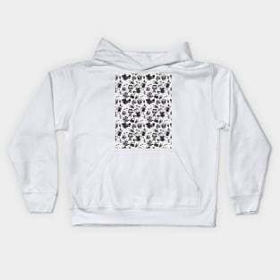 Cinema Pattern | Black BG White Kids Hoodie